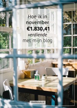 Hoe ik in november €1.830,41 verdiende met mijn blog